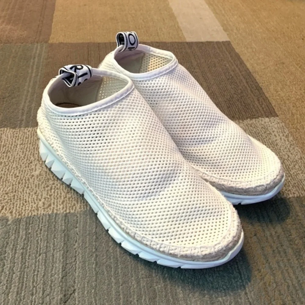 KENZO K-lastic Espadrilles Sneakers Platform Mesh Of White Ivory Size 37   5.5